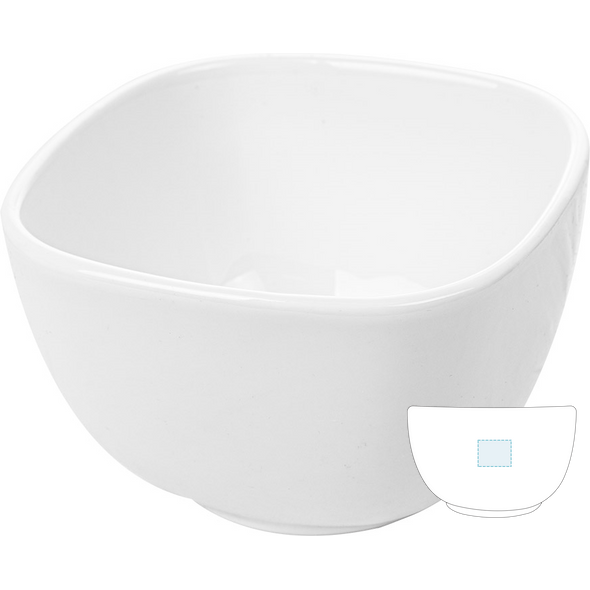 Weißes Porzellan Quadratische Behälter